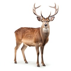 a deer, studio light , isolated on white background