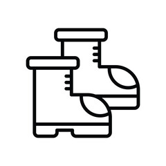 02 boots icon with white background vector stock illustration