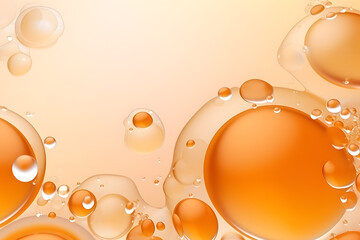 Golden Oil Bubbles Abstract.