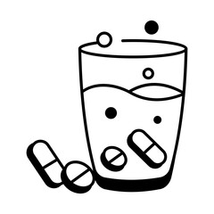 Linear Style Emergency Aid Icon