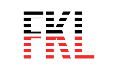 FKL three initial letter iconic line negative space minimal logo design vector template. monogram, abstract, wordmark, business, typography, minimalist, brand, company, flat, modern, unique, simple