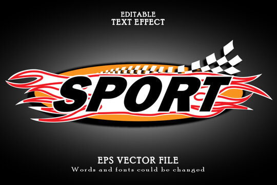 Editable sport text effect