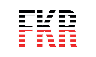 FKR three initial letter iconic line negative space minimal logo design vector template. monogram, abstract, wordmark, business, typography, minimalist, brand, company, flat, modern, unique, simple