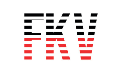 FKV three initial letter iconic line negative space minimal logo design vector template. monogram, abstract, wordmark, business, typography, minimalist, brand, company, flat, modern, unique, simple