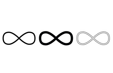 Fototapeta premium Infinity symbol set.Vector illustration isolated on white background.Eps 10.