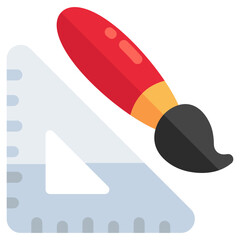 An flat design icon of graphic designing 