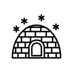 Fototapeta premium 17 igloo icon with white background vector stock illustration