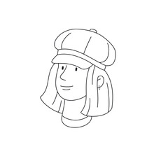 Young Woman With Peaked Cap