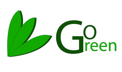 green eco sign | Go green logo | leaf