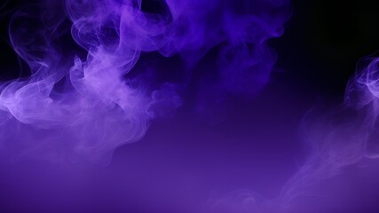 Swirling, colorful smoke creates a mesmerizing display against a purple background.