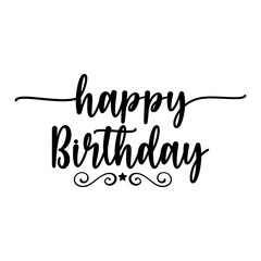 Birthday typography design on plain white transparent isolated background for card, shirt, hoodie, sweatshirt, apparel, tag, mug, icon, poster or badge