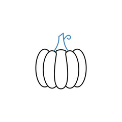 pumpkin concept line icon. Simple element illustration. pumpkin concept outline symbol design.
