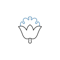 cauliflower concept line icon. Simple element illustration. cauliflower concept outline symbol design.