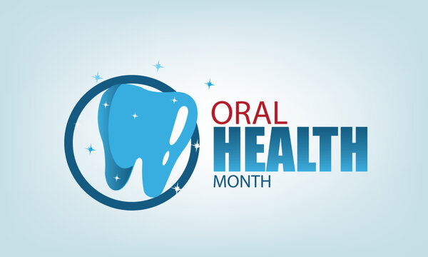 Vector illustration design. Oral Health Month. Simple and Elegant Design
