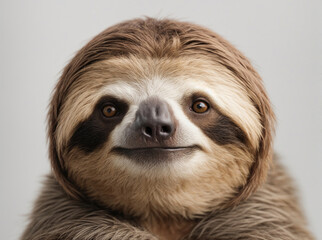 Fototapeta premium Sloth on Ivory Canvas