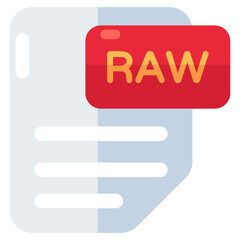 Creative design icon of raw file