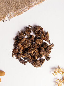 Propolis on white background. Top view