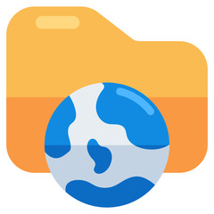 A unique design icon of folder, document case 