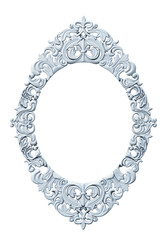 Round classical carved oval gold frames