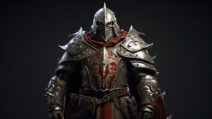 Middle age knight in armour