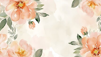 Obraz premium pastels digital paper watercolor florals seamless pattern