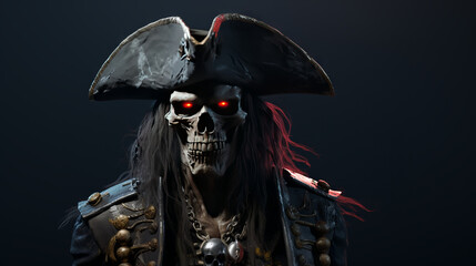 A undead pirate in dark colors, halloween motive	