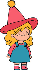 Spring, cute, children and flowers easter bunny hand painted illustration