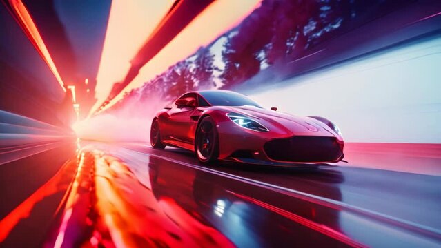 Speedway Symphony: Scarlet Symphony. Generative ai