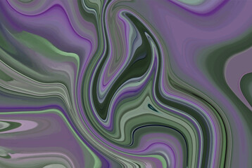 Abstract marble texture. Geometric abstract background of violet green liquid flow.