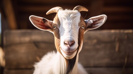 Goat looking at camera close-up