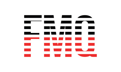 FMQ three initial letter iconic line negative space minimal logo design vector template. monogram, abstract, wordmark, business, typography, minimalist, brand, company, flat, modern, unique, simple