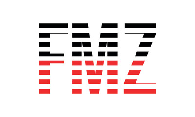 FMZ three initial letter iconic line negative space minimal logo design vector template. monogram, abstract, wordmark, business, typography, minimalist, brand, company, flat, modern, unique, simple
