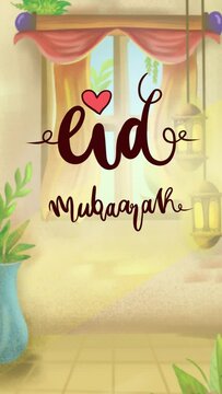 eid Mubarak animation card