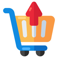 Shopping cart icon, editable vector