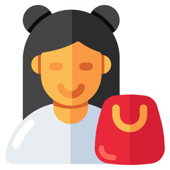 A unique vector design of shopping girl