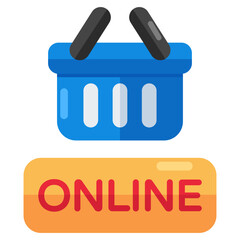 A creative design icon of shopping basket