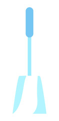 Cartoon bathroom equipment, toilet brush on white background. Necessary toilet accessory.  cartoon illustration in flat design