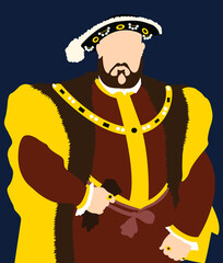 Portrait of the king Henri VIII (Henry 8) 1491-1547