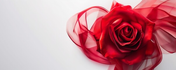 Elegant Ribbon and Red Roses Bouquet for Romantic Celebrations and Events