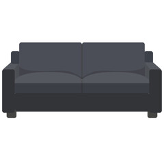 おしゃれなリビングにおけるソファのイラスト素材　ベクター