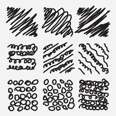 black scribble design abstract bundles