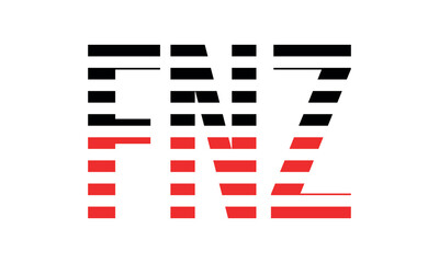FNZ three initial letter iconic line negative space minimal logo design vector template. monogram, abstract, wordmark, business, typography, minimalist, brand, company, flat, modern, unique, simple