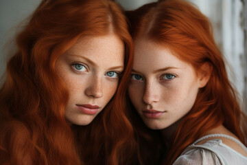 AI generated close up portrait of beautiful attractive girl beauty fashion models