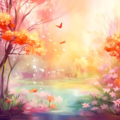 cherry blossom flower detail spring background