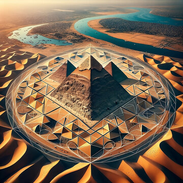 pyramids in the desert