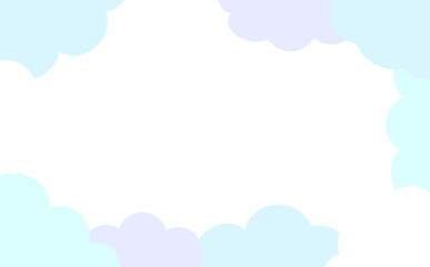 もくもくの雲の枠のフレーム