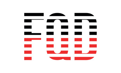 FQD three initial letter iconic line negative space minimal logo design vector template. monogram, abstract, wordmark, business, typography, minimalist, brand, company, flat, modern, unique, simple