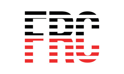 FRC three initial letter iconic line negative space minimal logo design vector template. monogram, abstract, wordmark, business, typography, minimalist, brand, company, flat, modern, unique, simple