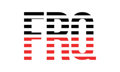 FRQ three initial letter iconic line negative space minimal logo design vector template. monogram, abstract, wordmark, business, typography, minimalist, brand, company, flat, modern, unique, simple