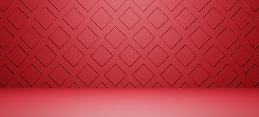 3d illustration rendering wallpaper abstract background, red of love happy valentine's day